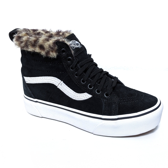 fur lined platform vans